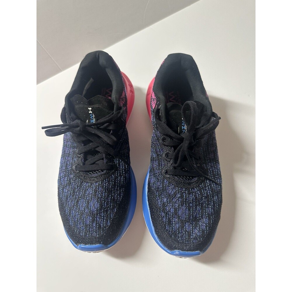 Under Armour Flow Velociti Wind  Running Tenis Black Pink And Blue Size 7 - Picture 2 of 13